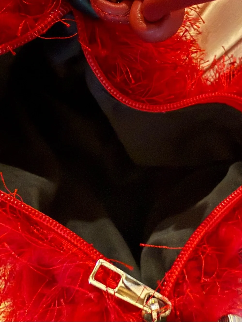 Red Fluffy Purse